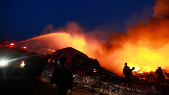 Cháy nhà máy Diana Bắc Ninh